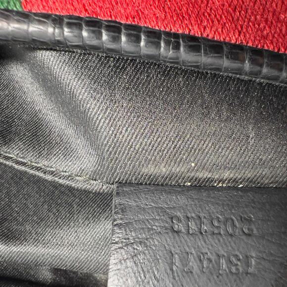 Vintage Gucci Black Velvet Lizard Horsebit Chain Big size - Picture 5 of 10